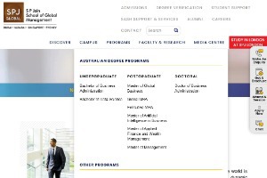 S P Jain School of Global Management Website
