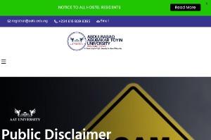 Abdulrasaq Abubakar Toyin Universit Website