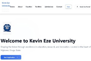 Kevin Eze University Website