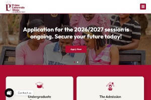 Prime University Website