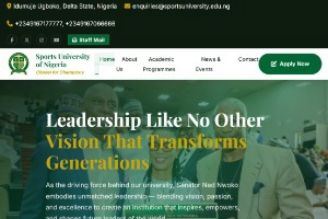 Sports University Website