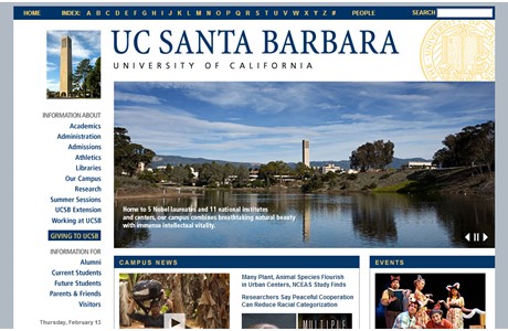 University of California, Santa Barbara Website
