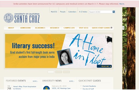 University of California, Santa Cruz Website
