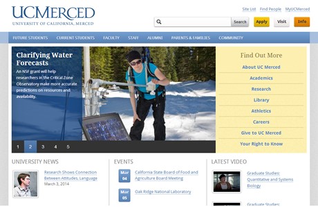 University of California, Merced Website