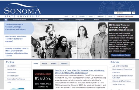 Sonoma State University Website