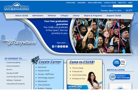 California State University, San Bernardino Website