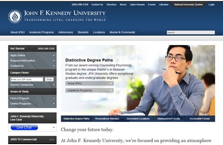 John F. Kennedy University Website