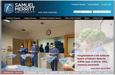 Samuel Merritt University Website