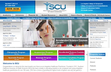 Southern California University of Health Sciences Website