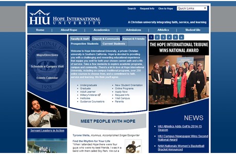 Hope International University Website