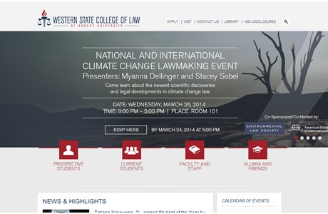 Western State College of Law at WestCliff University Website
