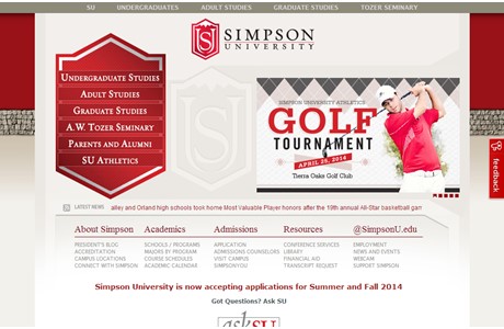 Simpson University Website