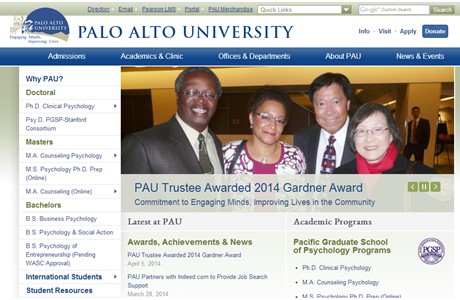 Palo Alto University Website