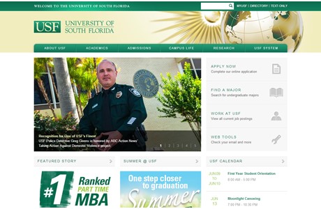 University of South Florida Website
