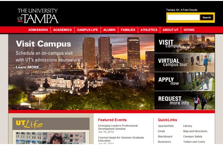 The University of Tampa Website