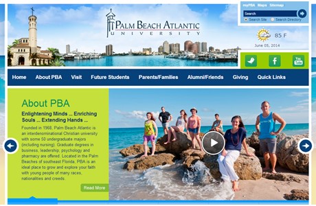 Palm Beach Atlantic University Website