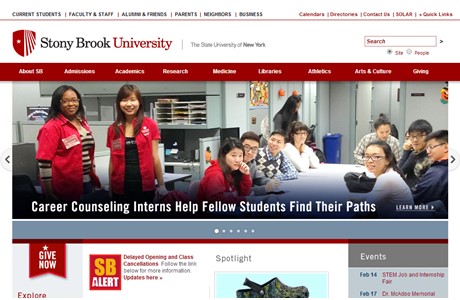 Stony Brook University Website