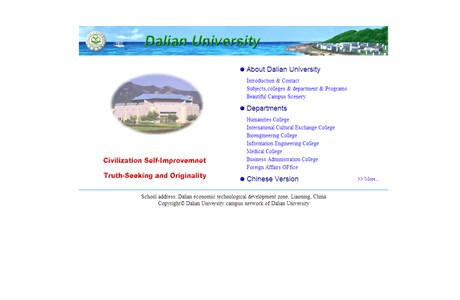 Dalian University Website