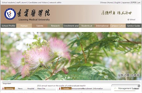 Liaoning Medical University Website