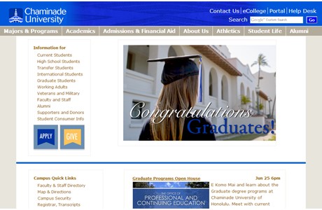 Chaminade University of Honolulu Website