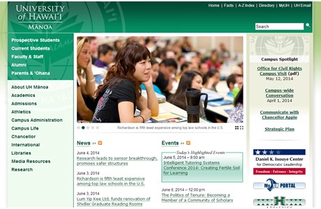 University of Hawaii at Manoa Website