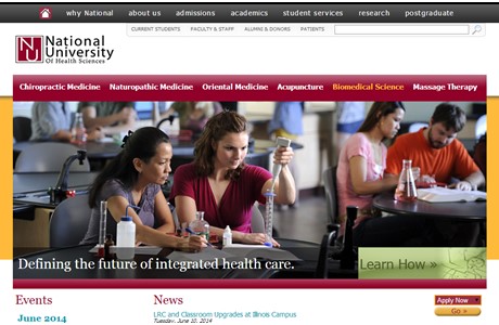 National University of Health Sciences Website