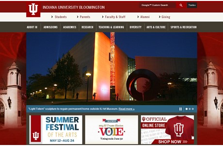 Indiana University Bloomington Website