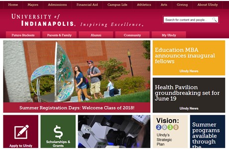 University of Indianapolis Website