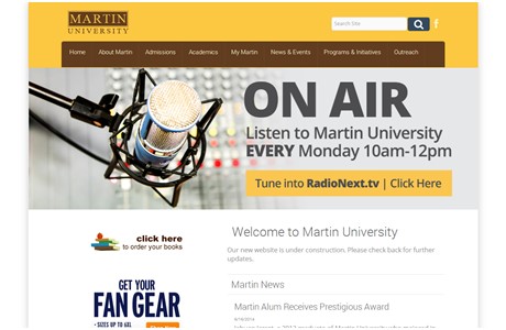 Martin University Website