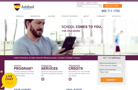 Ashford University Website