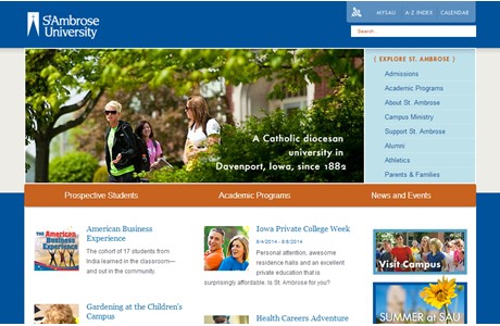 Saint Ambrose University Website