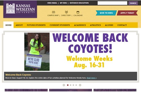 Kansas Wesleyan University Website