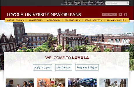 Loyola University New Orleans Website