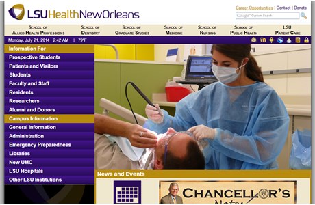 Louisiana State University Health Sciences Center Website