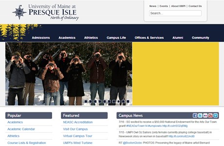 University of Maine at Presque Isle Website