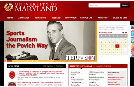 University of Maryland Website