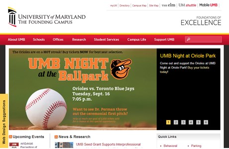 University of Maryland, Baltimore Website
