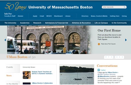 University of Massachusetts Boston Website