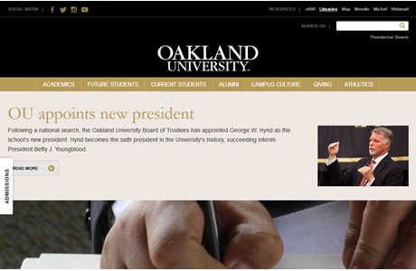 Oakland University Website