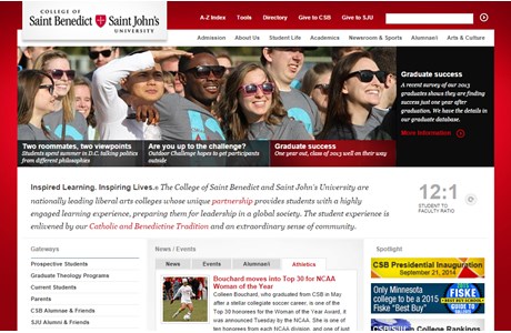 College of Saint Benedict and Saint John's University Website