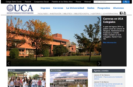 Argentine Catholic University Website