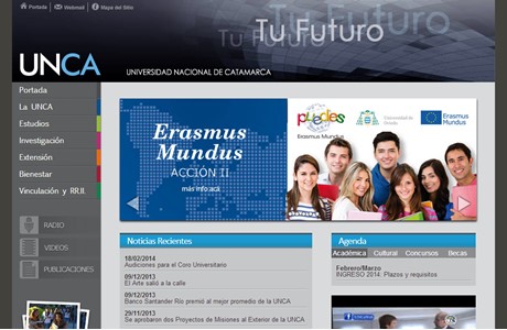 National University of Catamarca Website