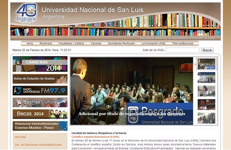 National University of San Luis Website