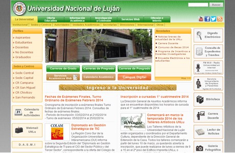 National University of Luján Website