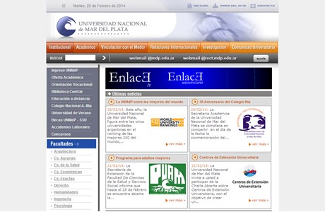 National University of Mar del Plata Website