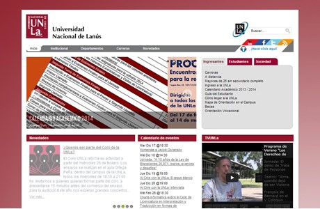 National University of Lanus Website