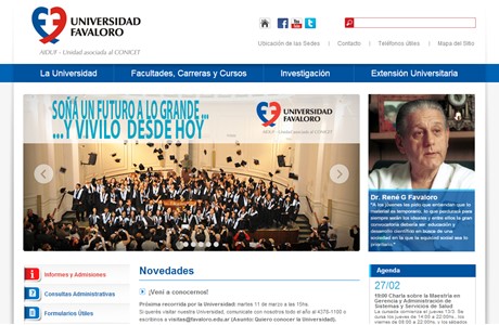 Favaloro University Website