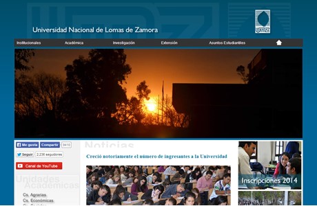 National University of Lomas de Zamora Website