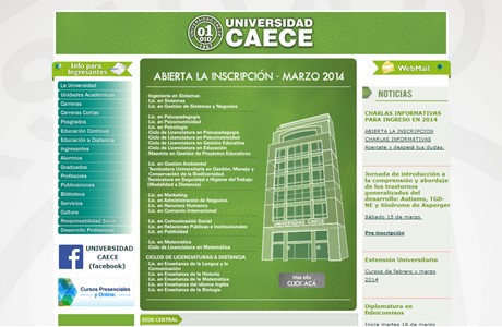 CAECE University Website