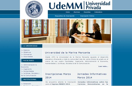 University of Marina Mercante Website